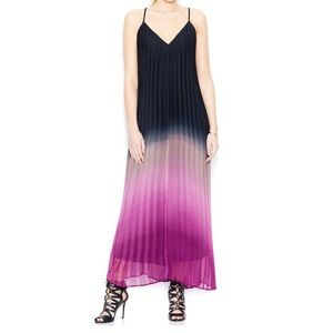 Ombré pleated maxi dress. New with tags